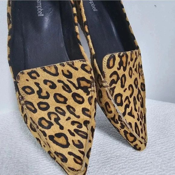 Jeffry Campbell vionnet leopard print pony hair pointed toe flats size 40 - Picture 9 of 14